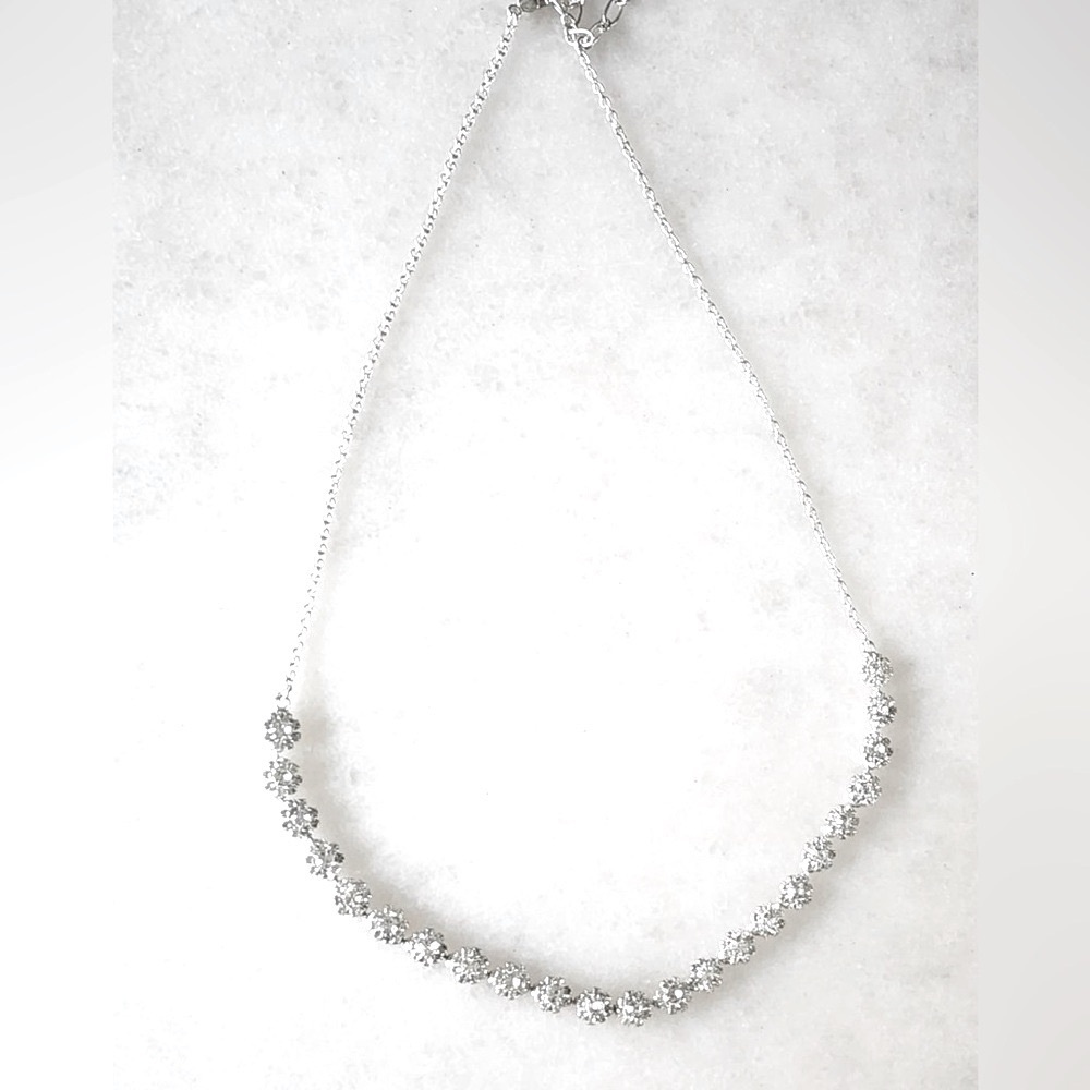 Silver-Tone Floral Necklace